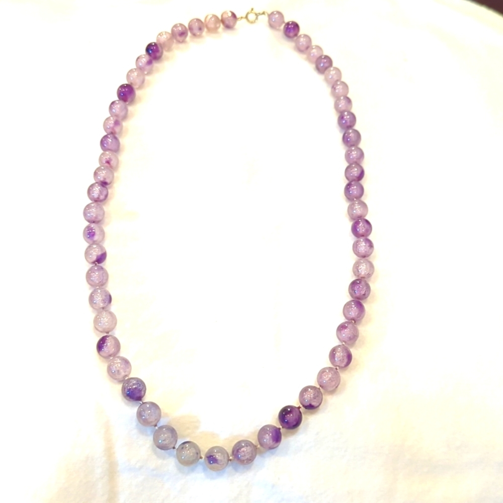 Purple/Lavender ball necklace